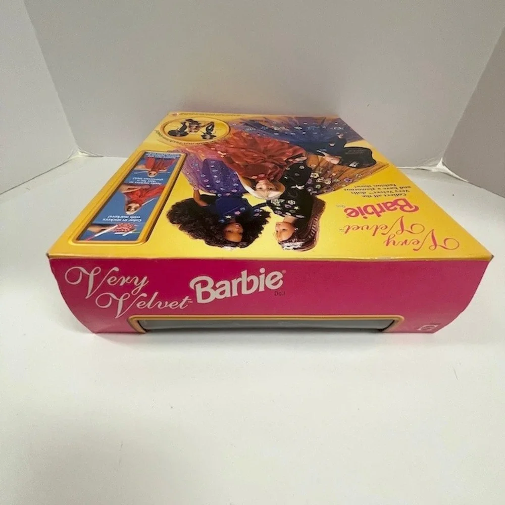 Very Velvet Barbie Doll Red Sparkly Gown Crown Markers Sticker Sheets‎ New